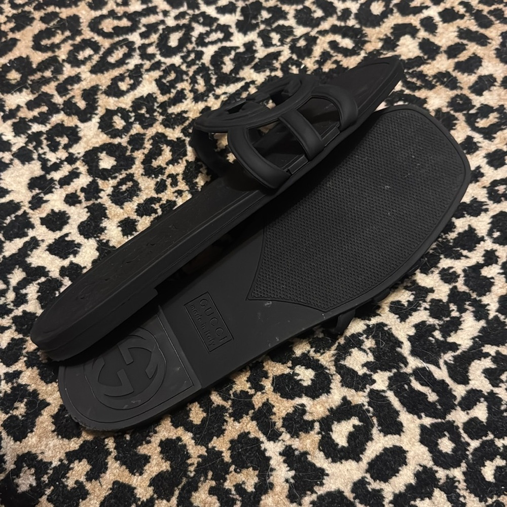Black Slide Sandals for Women - Picture 2 of 3